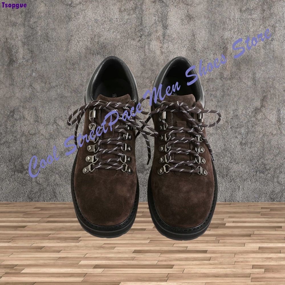 Leather Work Oxfords - American Retro Work Shoes Suede Comfortable