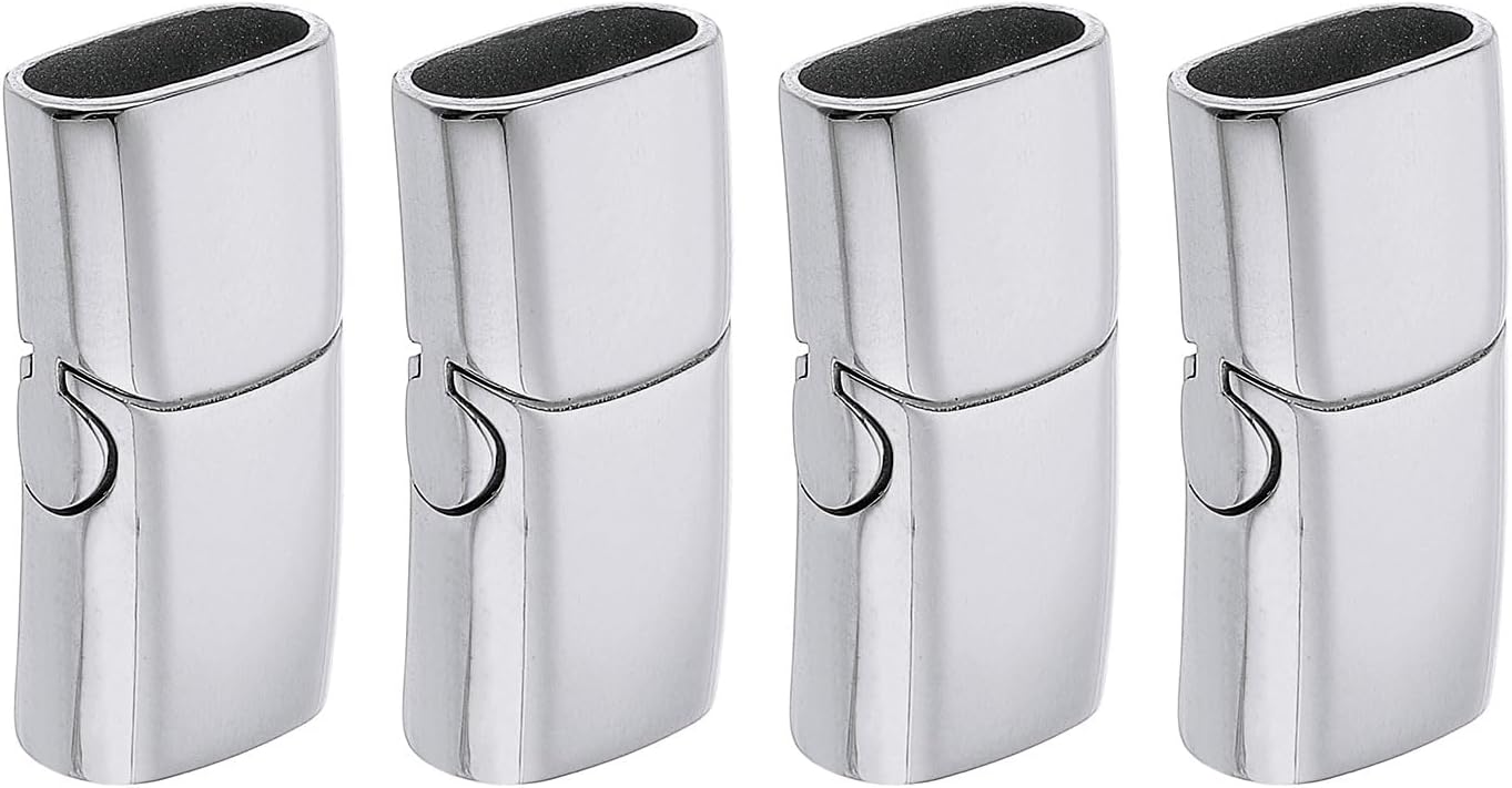 Leatherwork Diy - Stainless Steel Magnetic Clasps Hole 12*6mm