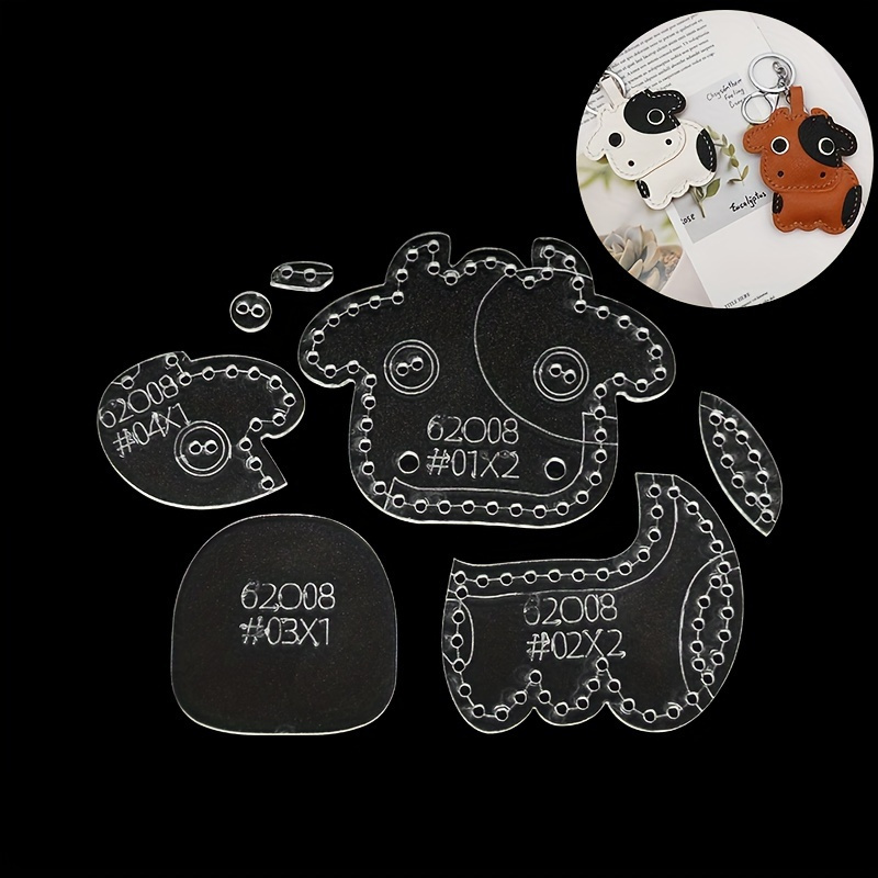 7pcs/set Cute Cartoon Cow Acry - огляд і ціна Leatherwork Kit