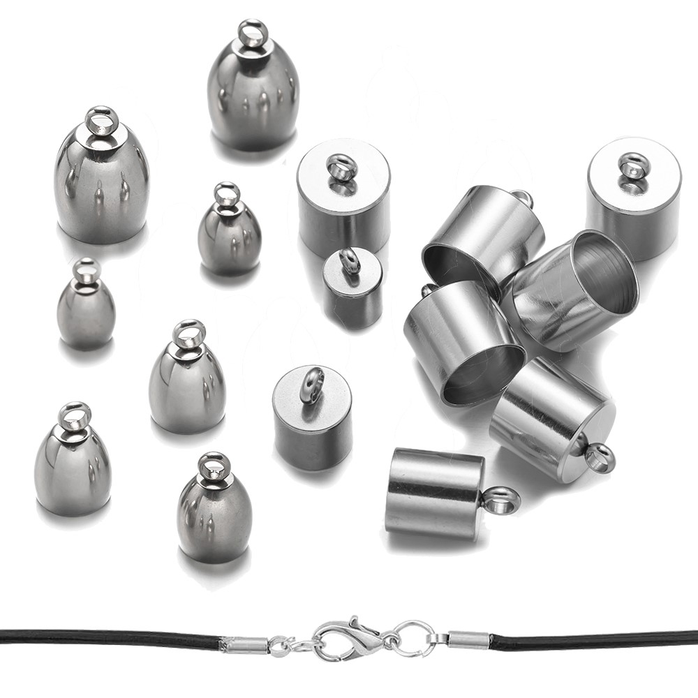 20pcs Tube End Caps Stainless  - огляд і ціна Leatherwork Diy