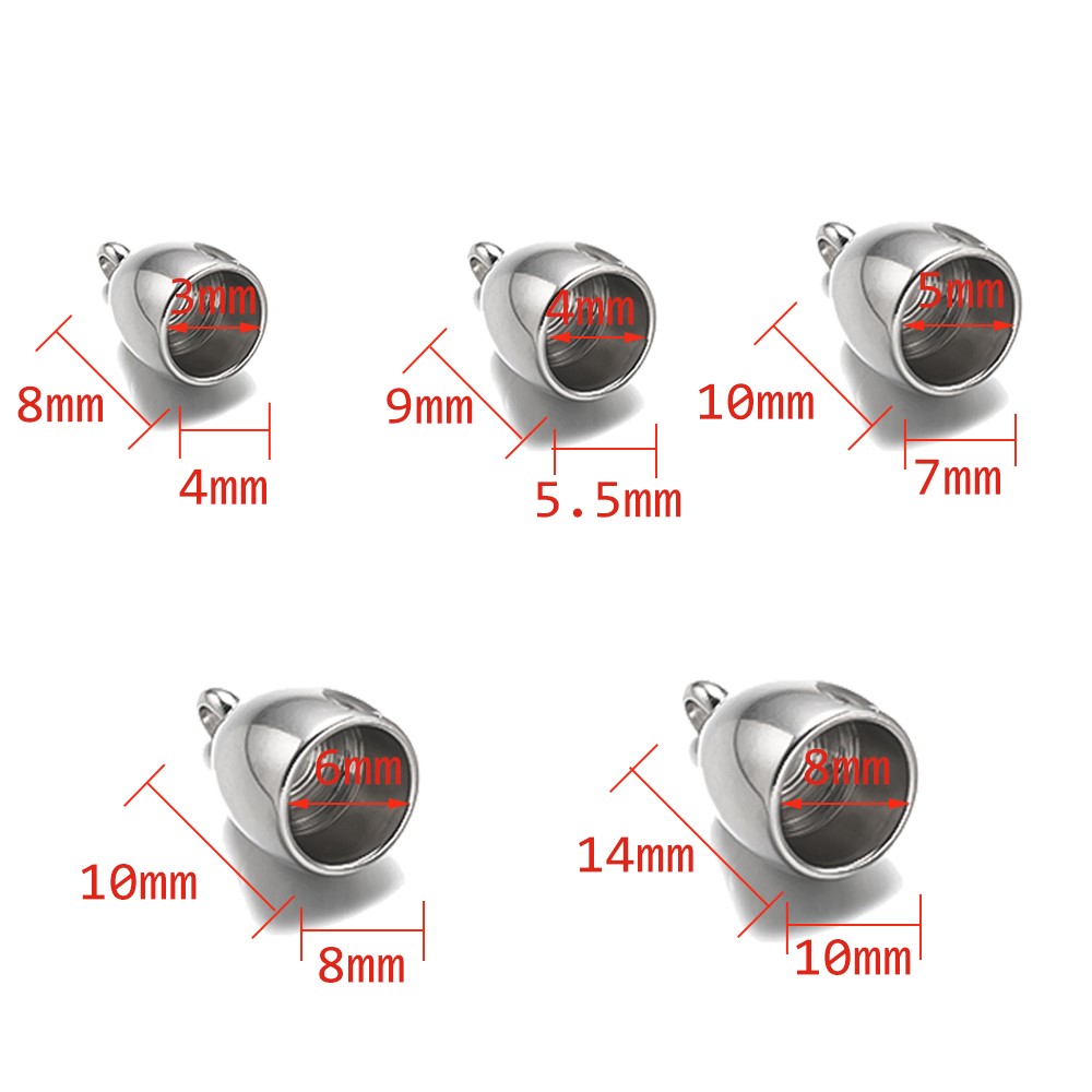 20pcs Tube End Caps Stainless  - огляд і ціна Leatherwork Diy