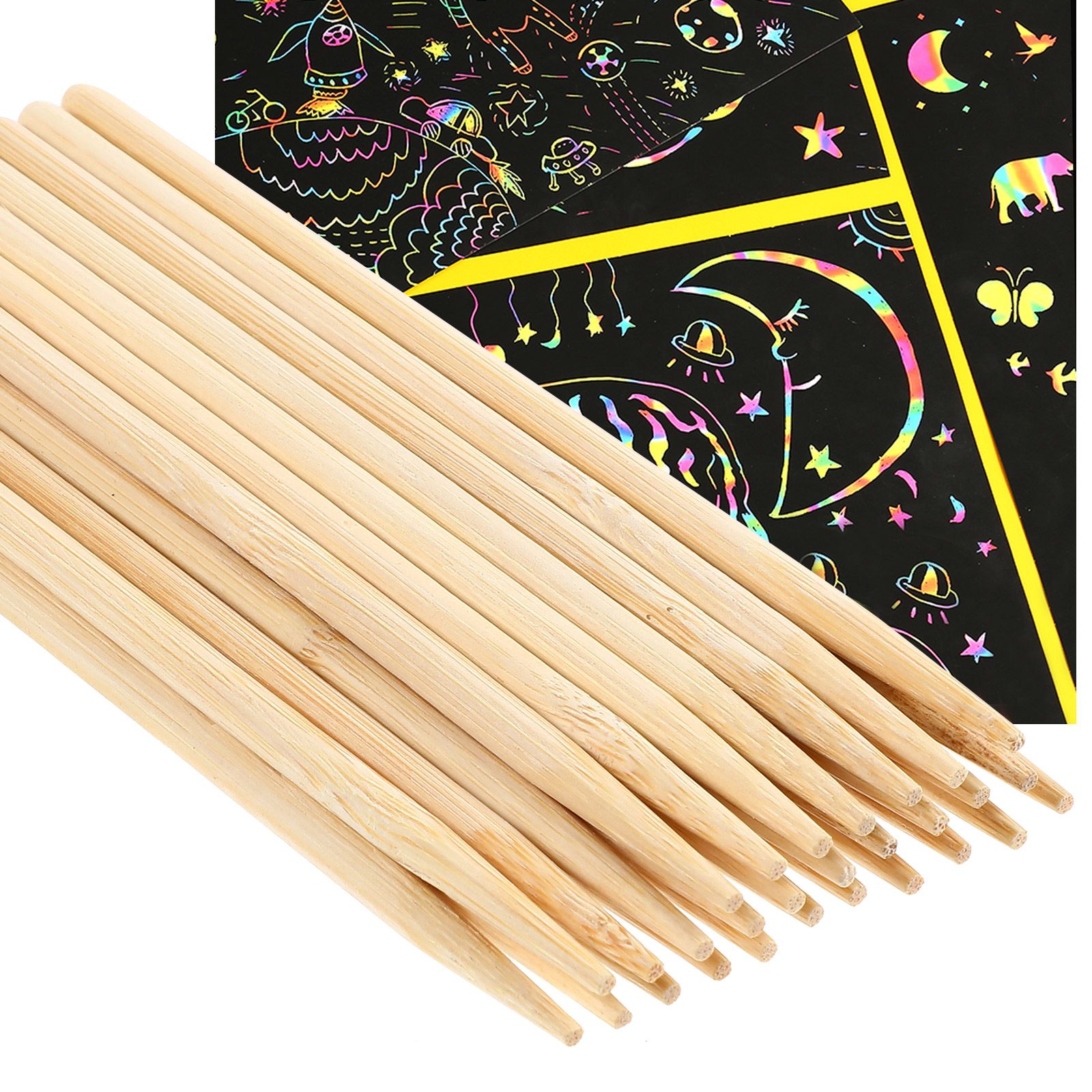 30pcs Scratch Bamboo Pens Wax  - огляд і ціна Leatherwork Diy