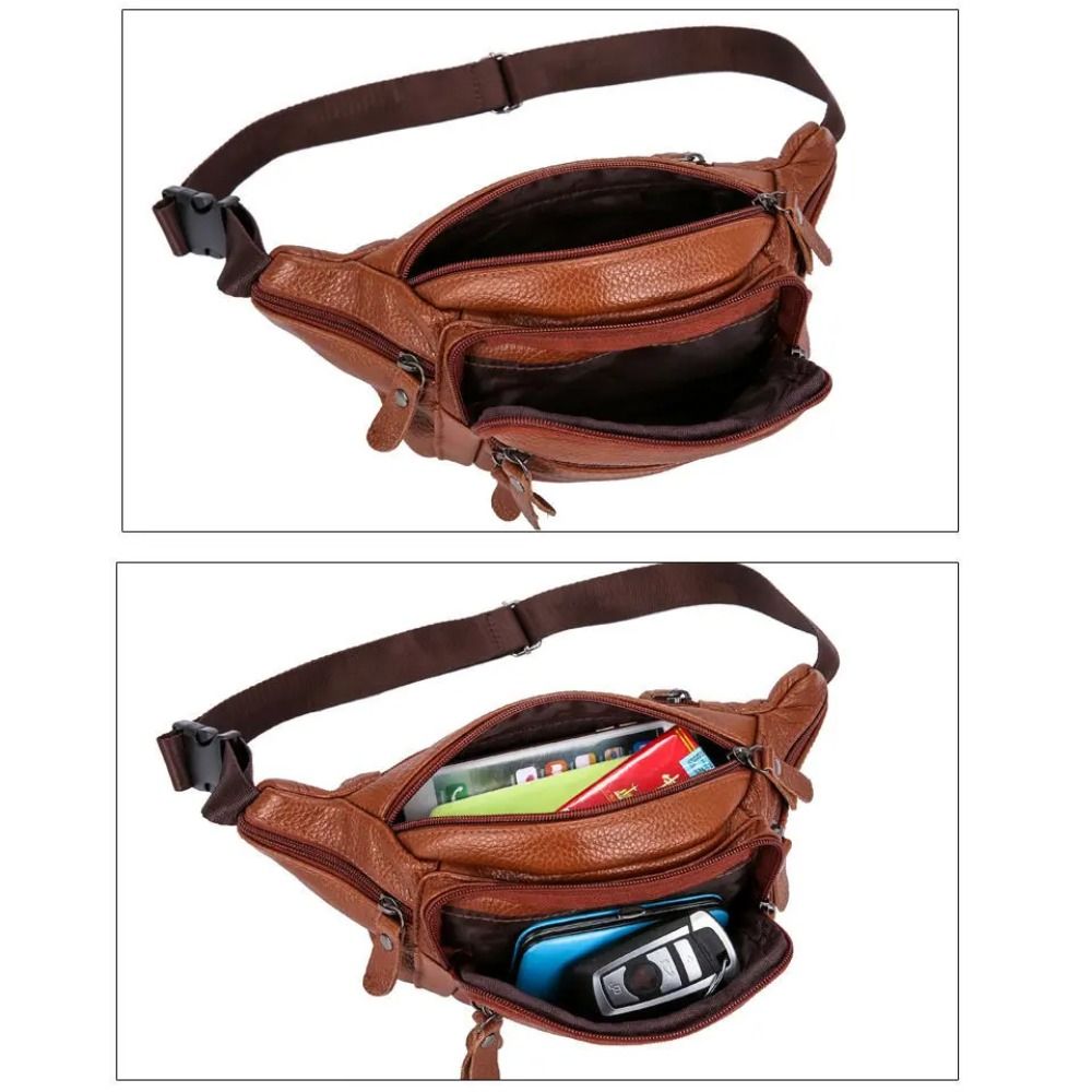 Zipper PU Leather Men's Waist  - огляд і ціна Leatherwork Wallet