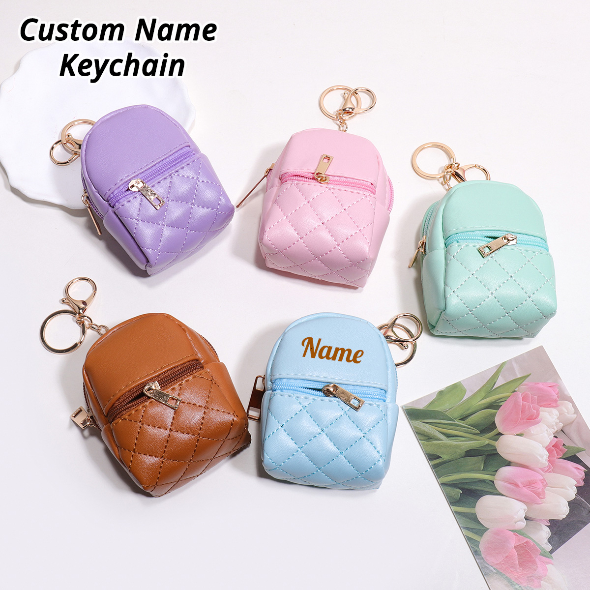 Mini Custom Name Keychain Coin - огляд і ціна Leatherwork Wallet